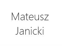 Mateusz Janicki 