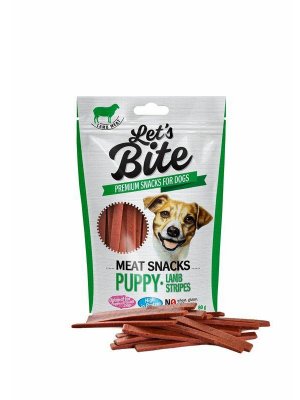 Brit Let’s Bite Meat Snacks Puppy Lamb Stripes 80g