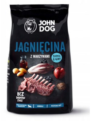 John Dog Karma Sucha Premium Jagnięcina z Warzywami Light dla psów dorosłych i seniorów 3kg