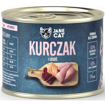 Jane Cat (John Dog) Karma Mokra Premium Jane Cat Kurczak i Łosoś 200g 