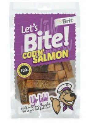 Brit Let's Bite Cod'n'Salmon 80g