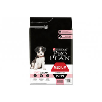 Purina Pro Plan Medium Puppy Sensitive Skin Łosoś 12kg (OPTIDERMA)