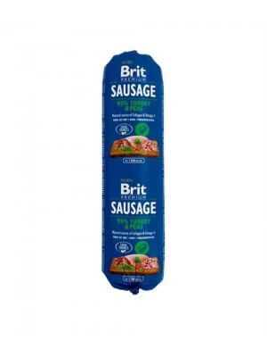 Brit Sausage Indyk z Groszkiem 0,8kg